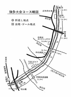 三郷江戸川堤防コース略図